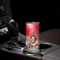 Wangari Maathai Skinny Tumbler Kenyan Flag Watercolor Style - Environmental Quote Planting Trees Tribute Eco-Activism - Wonder Print Shop