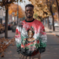 Wangari Maathai Sweatshirt Kenyan Flag Watercolor Style - Environmental Quote Planting Trees Tribute Eco-Activism - Wonder Print Shop