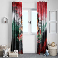 Wangari Maathai Window Curtain Kenyan Flag Watercolor Style - Environmental Quote Planting Trees Tribute Eco-Activism - Wonder Print Shop