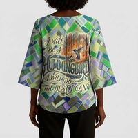 Wangari Maathai Kimono Sleeve Blouse Hummingbird Quote Tree Planting Theme Environmental Justice Tribute - Wonder Print Shop