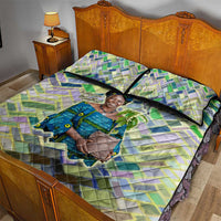 Wangari Maathai Quilt Bed Set Hummingbird Quote Tree Planting Theme Environmental Justice Tribute - Wonder Print Shop