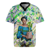 Wangari Maathai Rugby Jersey Hummingbird Quote Tree Planting Theme Environmental Justice Tribute - Wonder Print Shop