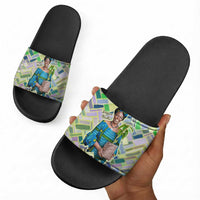 Wangari Maathai Slide Sandals Hummingbird Quote Tree Planting Theme Environmental Justice Tribute - Wonder Print Shop