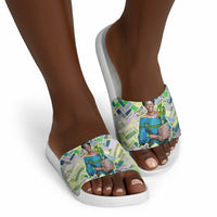 Wangari Maathai Slide Sandals Hummingbird Quote Tree Planting Theme Environmental Justice Tribute - Wonder Print Shop