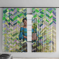 Wangari Maathai Window Curtain Hummingbird Quote Tree Planting Theme Environmental Justice Tribute - Wonder Print Shop