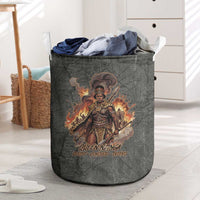Queen Nzinga Laundry Basket Fierce African Warrior Queen - Dark Tribal Fire Art - Wonder Print Shop