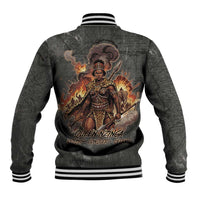 Queen Nzinga Baseball Jacket Fierce African Warrior Queen - Dark Tribal Fire Art - Wonder Print Shop