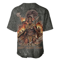 Queen Nzinga Baseball Jersey Fierce African Warrior Queen - Dark Tribal Fire Art - Wonder Print Shop