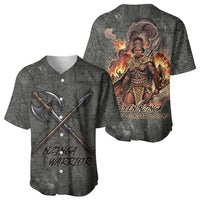 Queen Nzinga Baseball Jersey Fierce African Warrior Queen - Dark Tribal Fire Art - Wonder Print Shop