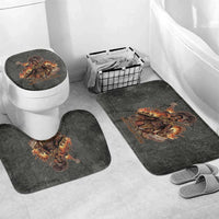 Queen Nzinga Bathroom Set Fierce African Warrior Queen - Dark Tribal Fire Art - Wonder Print Shop