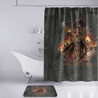 Queen Nzinga Bathroom Set Fierce African Warrior Queen - Dark Tribal Fire Art - Wonder Print Shop