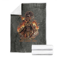 Queen Nzinga Blanket Fierce African Warrior Queen - Dark Tribal Fire Art - Wonder Print Shop