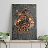 Queen Nzinga Canvas Wall Art Fierce African Warrior Queen - Dark Tribal Fire Art - Wonder Print Shop