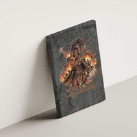 Queen Nzinga Canvas Wall Art Fierce African Warrior Queen - Dark Tribal Fire Art - Wonder Print Shop