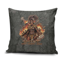 Queen Nzinga Pillow Cover Fierce African Warrior Queen - Dark Tribal Fire Art - Wonder Print Shop