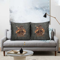 Queen Nzinga Pillow Cover Fierce African Warrior Queen - Dark Tribal Fire Art - Wonder Print Shop