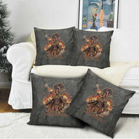 Queen Nzinga Pillow Cover Fierce African Warrior Queen - Dark Tribal Fire Art - Wonder Print Shop