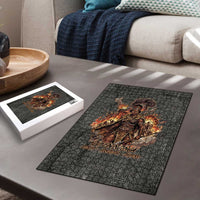 Queen Nzinga Puzzle Fierce African Warrior Queen - Dark Tribal Fire Art - Wonder Print Shop