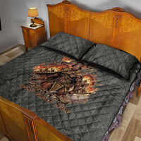 Queen Nzinga Quilt Bed Set Fierce African Warrior Queen - Dark Tribal Fire Art - Wonder Print Shop