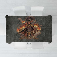 Queen Nzinga Tablecloth Fierce African Warrior Queen - Dark Tribal Fire Art - Wonder Print Shop