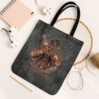 Queen Nzinga Tote Bag Fierce African Warrior Queen - Dark Tribal Fire Art - Wonder Print Shop