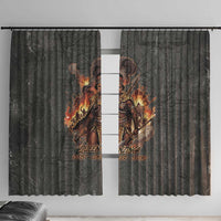 Queen Nzinga Window Curtain Fierce African Warrior Queen - Dark Tribal Fire Art - Wonder Print Shop