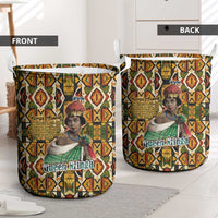 Queen Nzinga Laundry Basket Mbandi Traditional Regal Portrait Empowerment Quote African Female Leadership - Wonder Print Shop