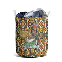 Queen Nzinga Laundry Basket Mbandi Traditional Regal Portrait Empowerment Quote African Female Leadership - Wonder Print Shop