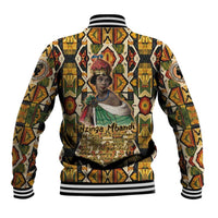 Queen Nzinga Baseball Jacket Mbandi Traditional Regal Portrait Empowerment Quote African Female Leadership - Wonder Print Shop