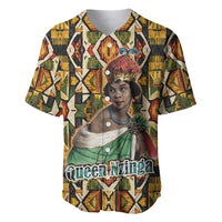 Queen Nzinga Baseball Jersey Mbandi Traditional Regal Portrait Empowerment Quote African Female Leadership - Wonder Print Shop