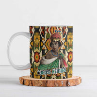 Queen Nzinga Ceramic Mug Mbandi Traditional Regal Portrait Empowerment Quote African Female Leadership - Wonder Print Shop