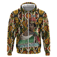Queen Nzinga Hoodie Mbandi Traditional Regal Portrait Empowerment Quote African Female Leadership - Wonder Print Shop
