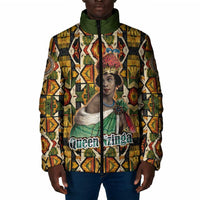Queen Nzinga Padded Jacket Mbandi Traditional Regal Portrait Empowerment Quote African Female Leadership - Wonder Print Shop