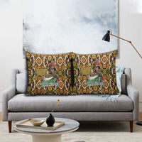 Queen Nzinga Pillow Cover Mbandi Traditional Regal Portrait Empowerment Quote African Female Leadership - Wonder Print Shop