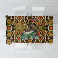 Queen Nzinga Tablecloth Mbandi Traditional Regal Portrait Empowerment Quote African Female Leadership - Wonder Print Shop