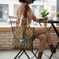 Queen Nzinga Tote Bag Mbandi Traditional Regal Portrait Empowerment Quote African Female Leadership - Wonder Print Shop