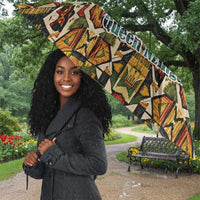 Queen Nzinga Umbrella Mbandi Traditional Regal Portrait Empowerment Quote African Female Leadership - Wonder Print Shop