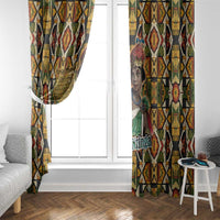 Queen Nzinga Window Curtain Mbandi Traditional Regal Portrait Empowerment Quote African Female Leadership - Wonder Print Shop