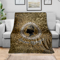 Queen Nzinga Blanket Cowrie Crown Silhouette Royal Power - Wonder Print Shop