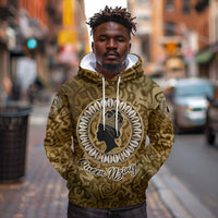 Queen Nzinga Hoodie Cowrie Crown Silhouette Royal Power - Wonder Print Shop