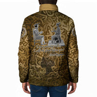 Queen Nzinga Padded Jacket Cowrie Crown Silhouette Royal Power - Wonder Print Shop
