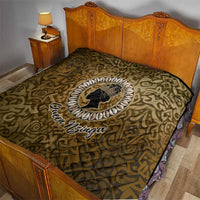 Queen Nzinga Quilt Cowrie Crown Silhouette Royal Power - Wonder Print Shop