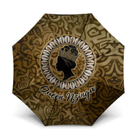 Queen Nzinga Umbrella Cowrie Crown Silhouette Royal Power - Wonder Print Shop