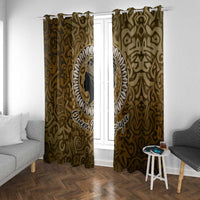 Queen Nzinga Window Curtain Cowrie Crown Silhouette Royal Power - Wonder Print Shop