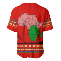 South Africa Wildlife Baseball Jersey Tribal Pattern with National Flag and Safari Silhouettes