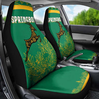 South Africa Springboks Car Seat Cover with Tribal Antelope Design and Floral Accents