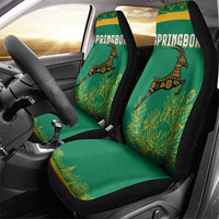 South Africa Springboks Car Seat Cover with Tribal Antelope Design and Floral Accents