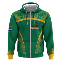 South Africa Springboks Hoodie with Tribal Antelope Design and Floral Accents