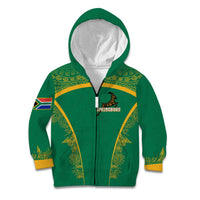 South Africa Springboks Kid Hoodie with Tribal Antelope Design and Floral Accents