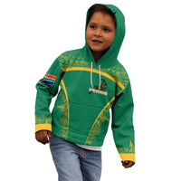 South Africa Springboks Kid Hoodie with Tribal Antelope Design and Floral Accents